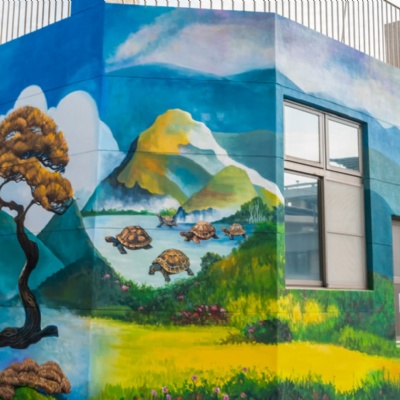 鳳山開漳聖王廟牆面彩繪